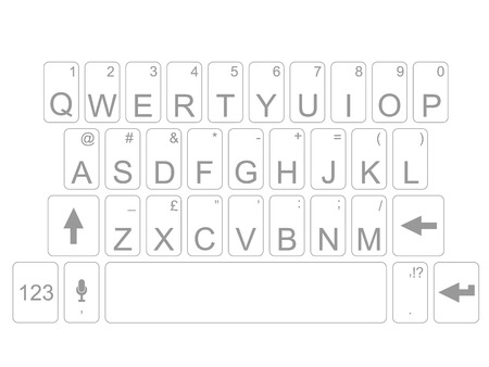 Qwerty keyboard flat greenのイラスト素材