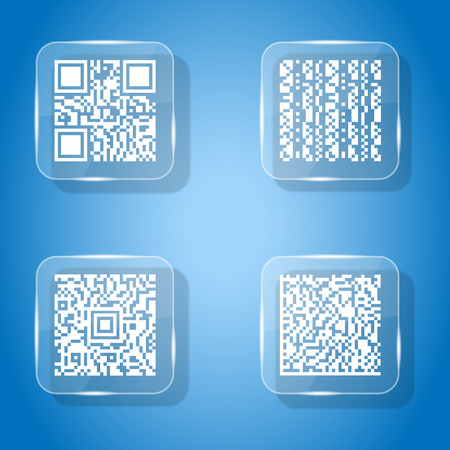 ICONS SIMPLE QR CODE GLASSのイラスト素材