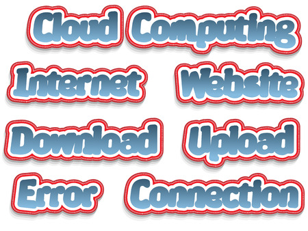 STICKERS WITH WRITTEN INFORMATIONのイラスト素材