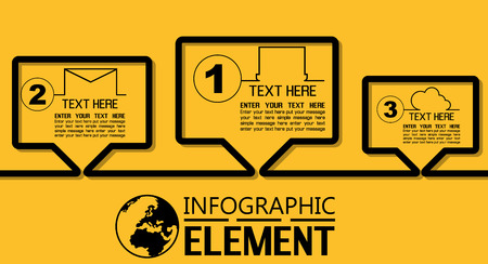 INFOGRAPHIC SIMPLE TEMPLATE WITH STEPS PARTS OPTIONS COMICSのイラスト素材