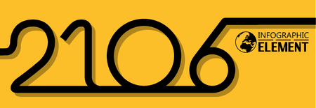 INFOGRAPHIC SIMPLE TEMPLATE 2016 HAPPY NEW YEARのイラスト素材