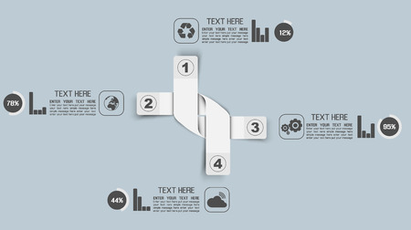 STIKER TEMPLATE OPTION NUMBER BANNERS HORIZONTAL CUTOUT LINES CROSS SHAPED MAGNET WHITEのイラスト素材