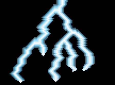 LIGHTNING IN STYLE PIXELのイラスト素材