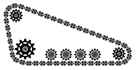 Tracks Tank,Tank Caterpillar number sixteenのイラスト素材