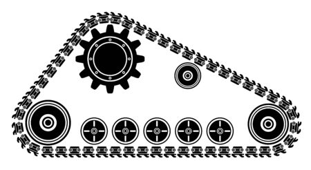 Tracks Tank,Tank Caterpillar number threeのイラスト素材