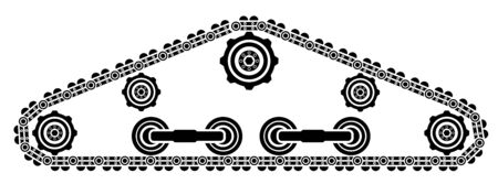 Tracks Tank,Tank Caterpillar number sixのイラスト素材