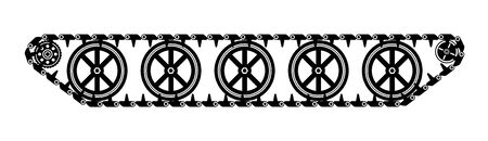 Tracks Tank,Tank Caterpillar number thirteenのイラスト素材