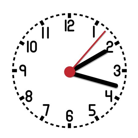 Simple black and white watch thirteenth editionのイラスト素材