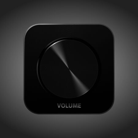 Black icon for application, podcast, music. Realistic style vector illustration.のイラスト素材