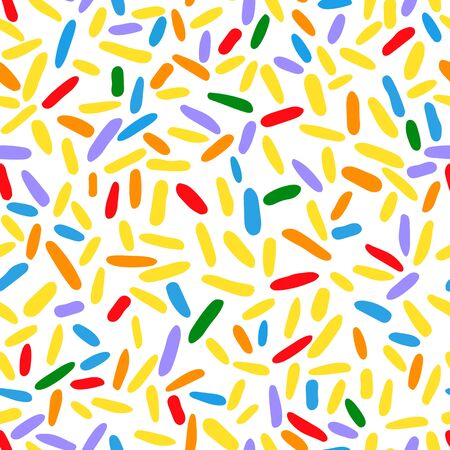 Colored sticks randomly spaced on a white background. Vector illustrationのイラスト素材