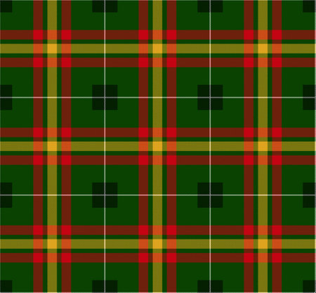 Traditional Christmas pattern for a plaid. Scottish tartan, cage. Red, green, yellow, black and...