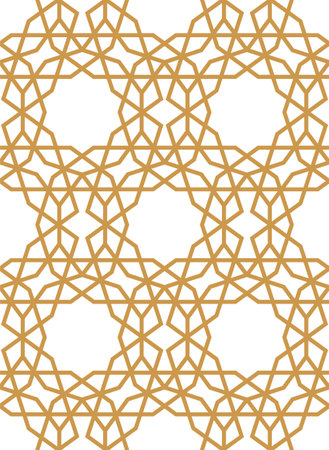 Traditional Islamic Pattern. Laser cutting. Interior panels.のイラスト素材