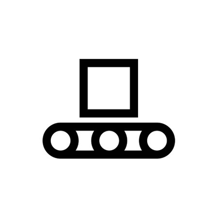 Conveyor linear icon. Outline sign. bold lineのイラスト素材