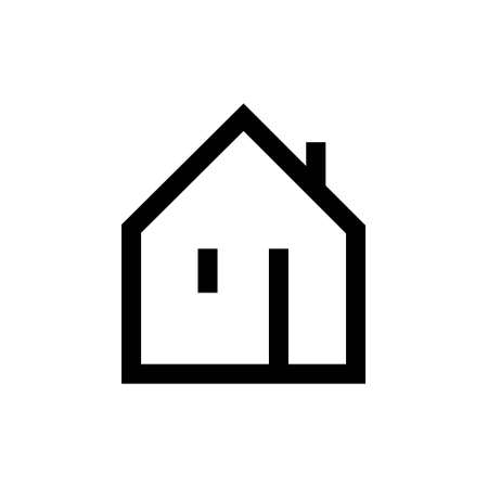 Outline icon. House emblem isolated. Vector illustrationのイラスト素材