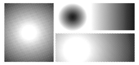 Halftone set for comic books in pop art style for print and design. Vector illustration.のイラスト素材