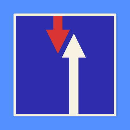 Icon advantage over oncoming traffic Vector clipartのイラスト素材