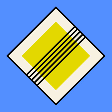 Icon end of main road. Vector clipartのイラスト素材