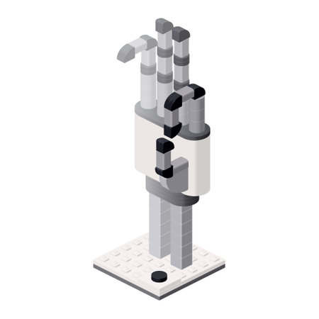 Robot hand in isometric on white. Vector clipartのイラスト素材