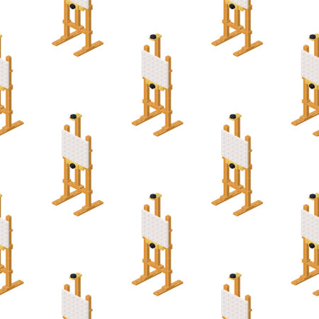 Pattern of easels in isometry. Vectorのイラスト素材