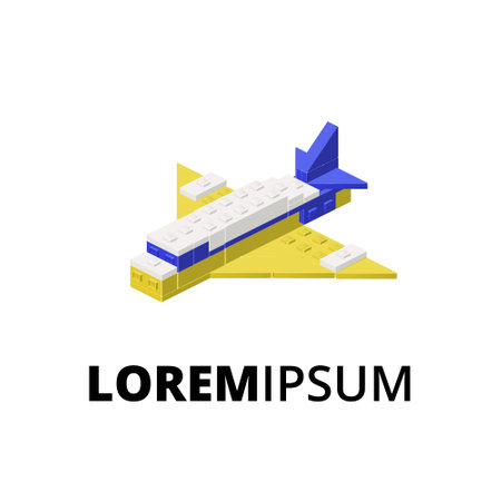 Airplane logo for printing and design. Vector illustration.のイラスト素材