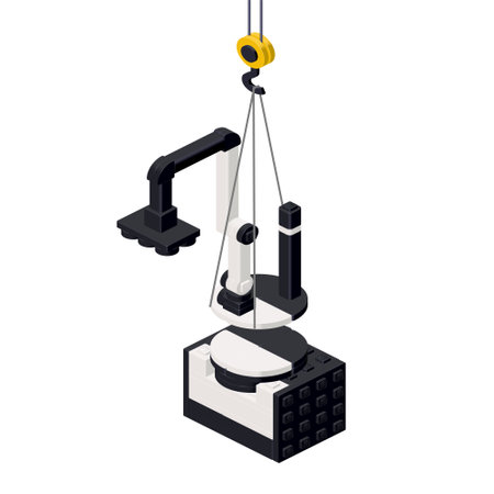 Production of a robot for a warehouse. Vectorのイラスト素材