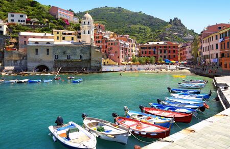 Port of Vernazza in Liguria Italy