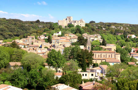 Small Provençal village of Lédenon near Nîmes, France.のeditorial素材