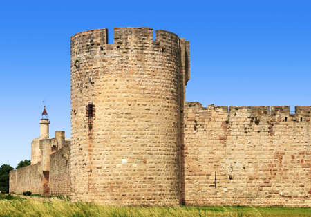 Corner tower of the ramparts of Aigues-Mortesのeditorial素材