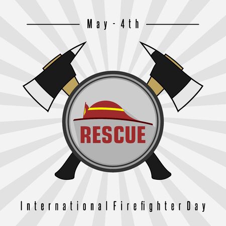 International Firefighter Day vector logo designのイラスト素材