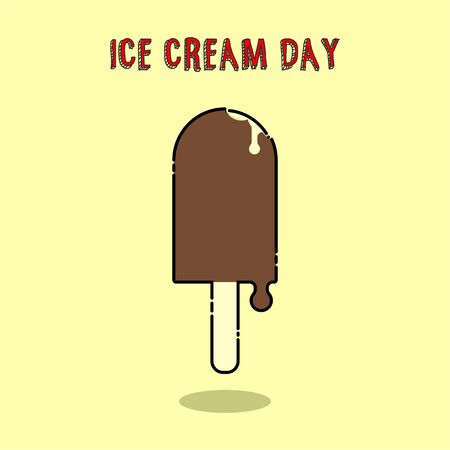 Ice cream day vector cartoonのイラスト素材