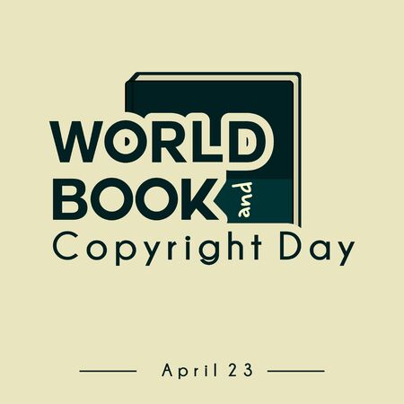 Typography for World Book Copyright day vector designのイラスト素材