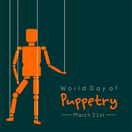 World Puppetry Day with Puppetry vector designのイラスト素材