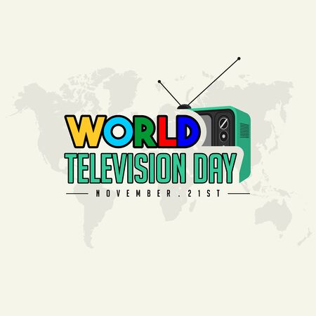 Typography for World Television Day vector Designのイラスト素材