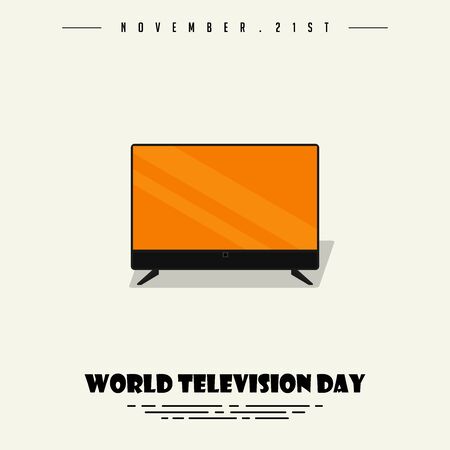 World Television Day with LED TV vector designのイラスト素材