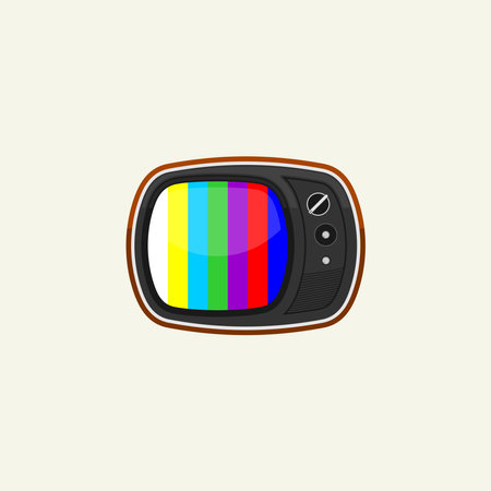 Simple Vintage Classic Television Vector Designのイラスト素材