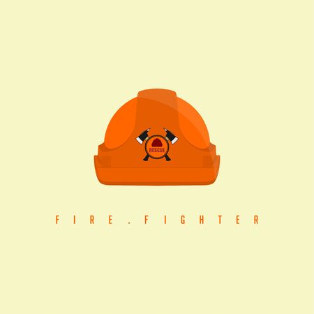Fire Fighter Helmet look from front vector designのイラスト素材