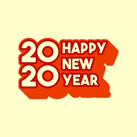 Typography for Happy New Year 2020 vector designのイラスト素材