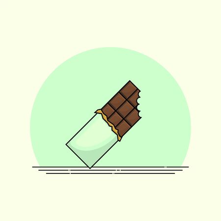 chocolate bar isolated for Chocolate design templateのイラスト素材
