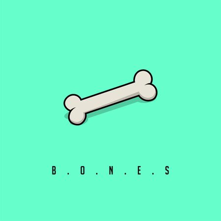 Simple bones vector Illustration for template design, simply bone wallpaperのイラスト素材