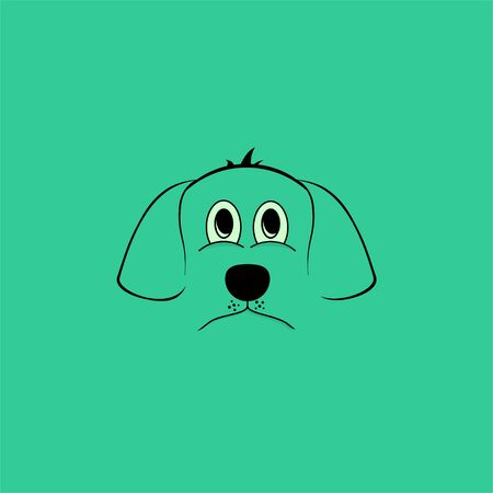 Simple dog on background, vector Illustration for template design, simply dog wallpaperのイラスト素材