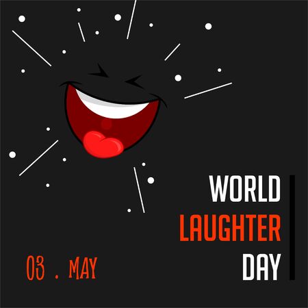 World Laughter day on 03 May vector Design with laugh wallpaperのイラスト素材