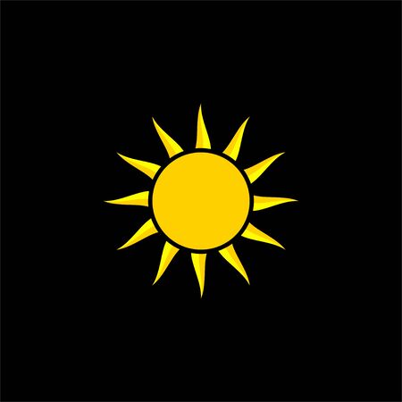 sun vector Illustration for template design, dark backgroundのイラスト素材