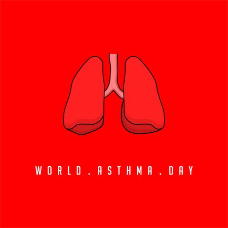World Asthma Day with lung vector designのイラスト素材