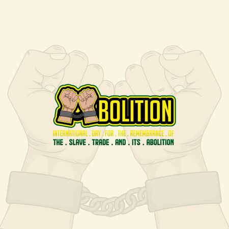 Typography for International Day for the Remembrance of the Slave Trade and its Abolitionのイラスト素材