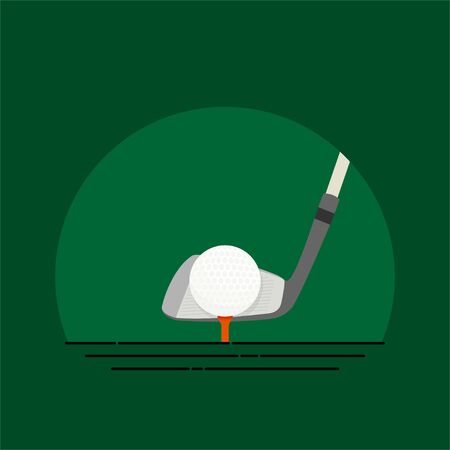 Shooting Golf Ball with Golf Stick vector design, golf template Designのイラスト素材