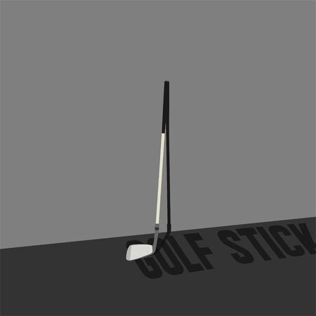Golf Stick on the wall Vector Illustration, Golf Stick template designのイラスト素材