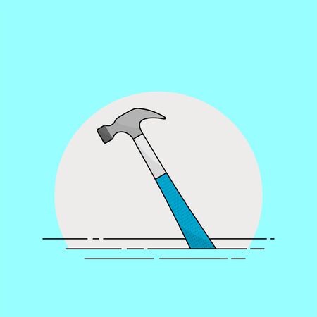 Hammer worker tool vector Cartoon for template designのイラスト素材