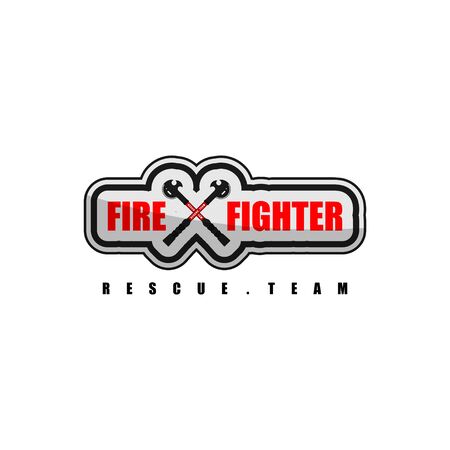 Typography about International Firefighter Day. Rescue team Typography text, Rescue Sticker template design.のイラスト素材
