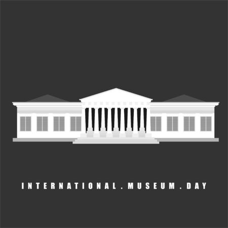 International Museum Day. Museum building vector. vector template.のイラスト素材