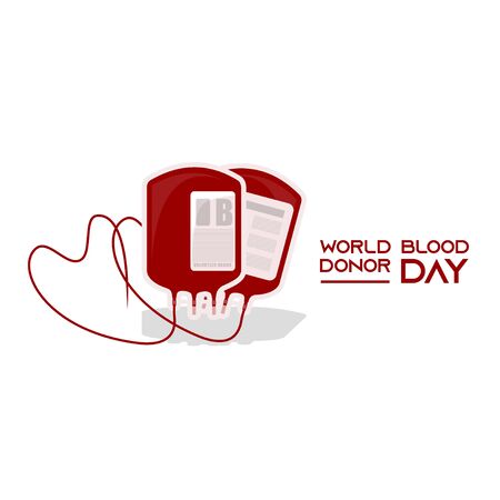 World Blood Donor Day. Blood Bag design. vector illustration.のイラスト素材